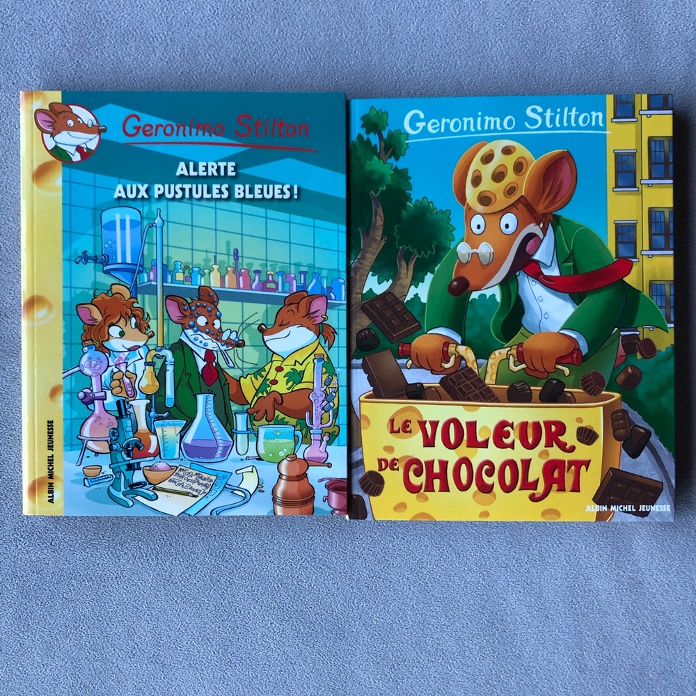 FRENCH ~ Set of 2 ~ Geronimo Stilton ~ #73 & #82 ~ Brand New!